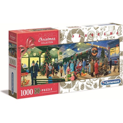 Clementoni Панорамен пъзел Clementoni от 1000 части - Коледен дух (39577)