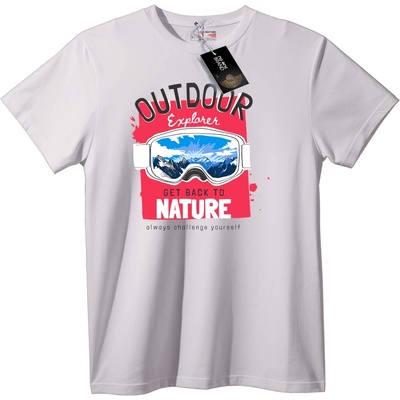 NOONEBRAND Тениска Открит Изследовател - 2XL, White