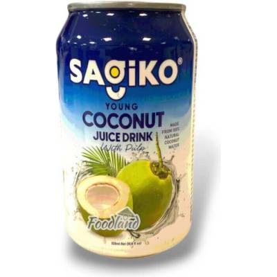 Sagiko Kokosový džús z mladého kokosu s dužinou 320 ml