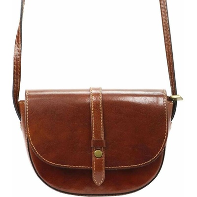 Gregorio dámska kožená taška 119 hnedá crossbody cez rameno z prírodnej kože