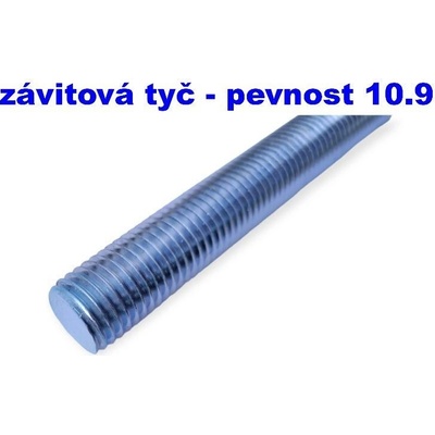 Závitová tyč - M10, délka 1000mm, tř. pevn. 10.9, DIN 975, Zn.