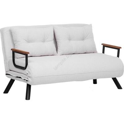 Asir Двуместен разтегателен диван qira в бяло (as3204)