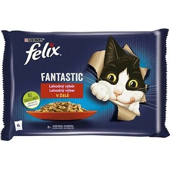 Felix Fantastic cat králik&jahňa želé 4 x 85 g