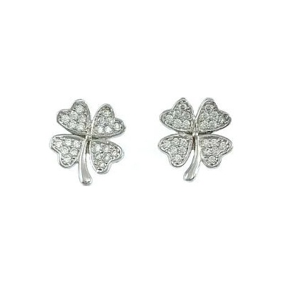 INFINITYSILVER Stříbrné náušnice čtyřlístky AMELIE L436574
