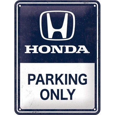 Plechová ceduľa Honda - Parking Only, 15 x 20 cm