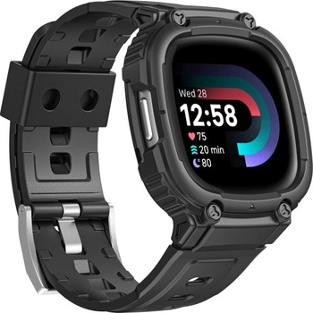 PROTEMIO GLACIER Ochranné puzdro pre Fitbit Versa 4 / 3 / 2 / 1 čierne 56535