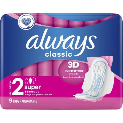 Always Classic Standard Maxi intímne vložky 9 ks