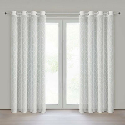 EUROFIRANY ZÁCLONA NA KRÚŽKOCH RAYA 140X250 CM VZOROVANÁ