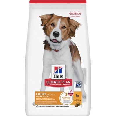 Hills Science Plan Adult 1-6 Light Medium kuracie 2 x 14 kg