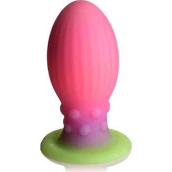 Image 1 of Creature Cocks XL Xeno Egg Glow in the Dark Silicone Egg Pink
