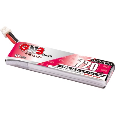 GAONENG GNB LiHV Battery 1S 3.8V 720mAh 100C PH2.0 Cabled