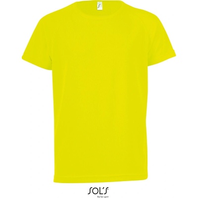 Sol's Collection tričko Sporty Kids COT-25116604585 žlutá neon