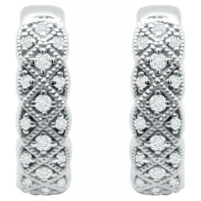 Eppi Strieborné kruhové náušnice s lab-grown diamantmi Laura E49256