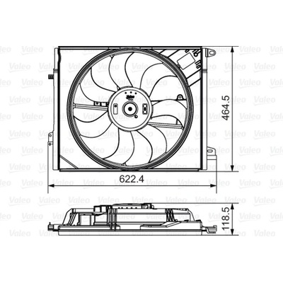 Ventilátor chladenia motora VALEO 696882