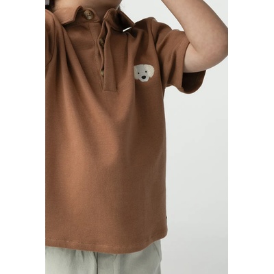 Donsje Бебешка тениска с яка Donsje Wouti Shirt Golden Retriever (4098703.80.92)