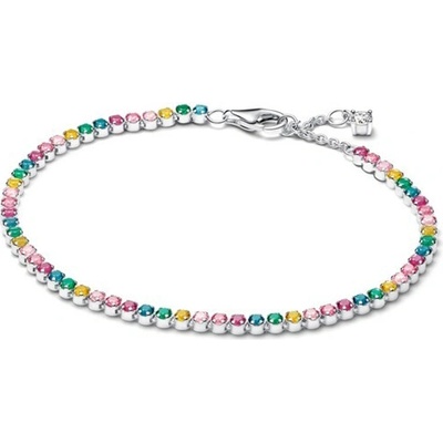 PANDORA Tenisový náramok s dúhovými zirkónmi 16 cm 593927C03-16