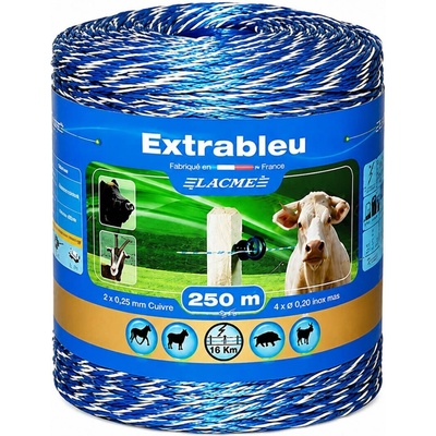 Lacme Lanko pro elektrický ohradník EXTRABLEU modro-bílá Délka: 250 m