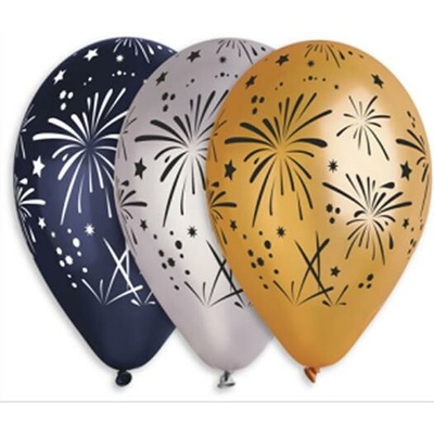 . Balón, 33 cm, ohňostroj, 3 rôzne farby