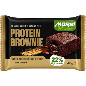 MHN | More Healthy Nutrition Protein Brownie with Zero Added Sugar | 22% High Protein [40 грама] Какаов кейк с крем