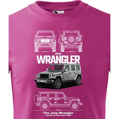 Dětské tričko Jeep Wrangler Purpurová Canvas Bezvatriko.cz 2324