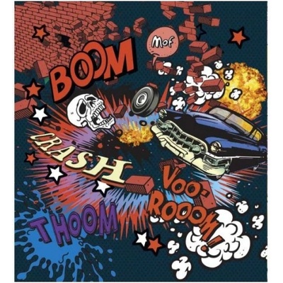 DIMEX ART Флизелинов фототапет анимационна автомобилна катастрофа 225 x 250 см