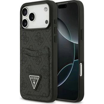 GUESS Калъф Guess 4G nauble Card Triangle за iPhone 17 Pro Max - черен