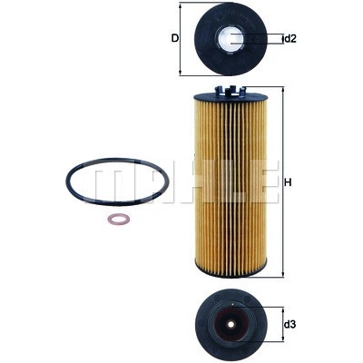 Olejový filter MAHLE ORIGINAL OX 164D (OX164D)