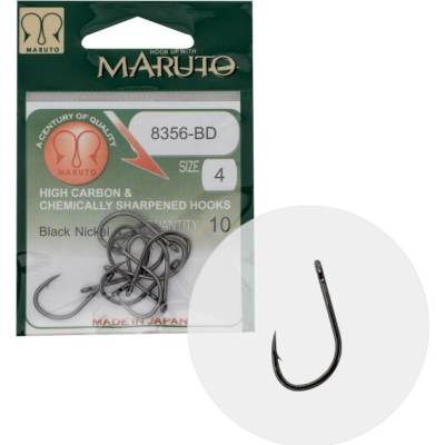 MARUTO CARP 8356-BD BARBED FORGED STRAIGHT EYE HC BLACK NICKEL vel.6 10ks