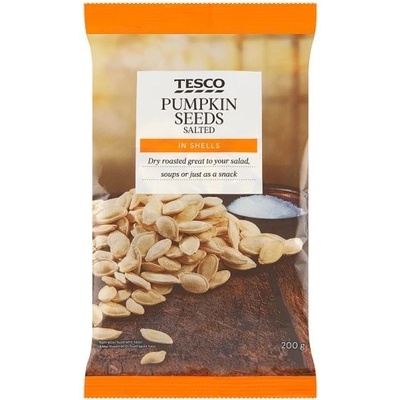 Tesco Tekvicové semená nelúpané pražené solené 200 g