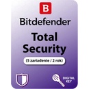 Antivírusy Bitdefender Total Security - 5 lic. 24 mes.