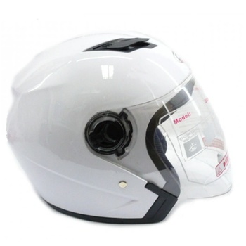 Мото каска за скутер, мотоциклет бяла vd3458
