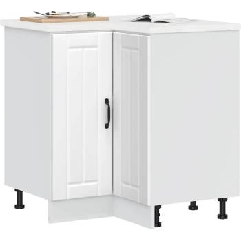 vidaXL Кухненски ъглов шкаф Lucca, бял, инженерно дърво (853747)