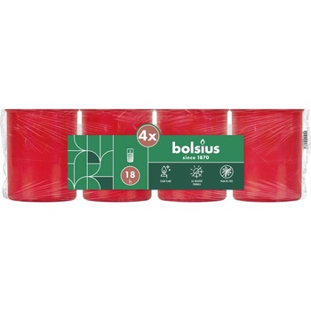 Bolsius Bolsius Polska Sprzedaż sp. z o. o. Болсиус депозит пресован 250 г 18 ч. 4 бр. червен