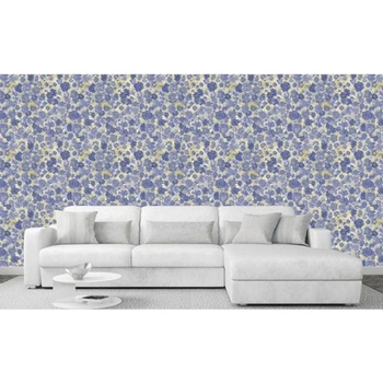 DIMEX ART s. r. o Луксозна флизелинова тапета син флорален мотив