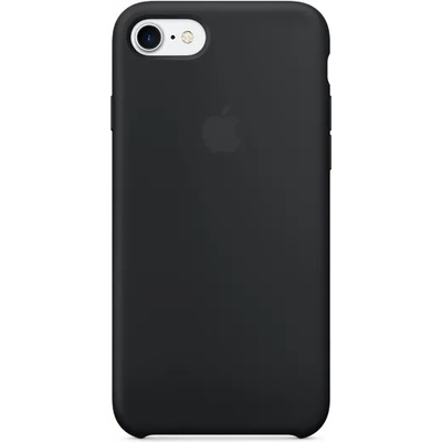 Apple Silicone Case - оригинален силиконов кейс за iPhone SE (2022), iPhone SE (2020), iPhone 8, iPhone 7 (черен) (разопакован продукт)