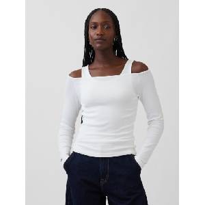 GAP Топ с открити рамена GAP GAP | Byal | ЖЕНИ | XXS