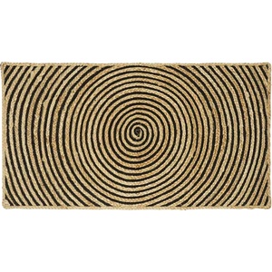 vidaXL Килим за площ Естествено и черно 60 x 110 cm юта (42010730)
