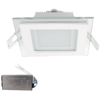 ELMARK Led ПАНЕЛ КВАДРАТ СЪС СТЪКЛО 6w 2700k+ АВ (99led643e)