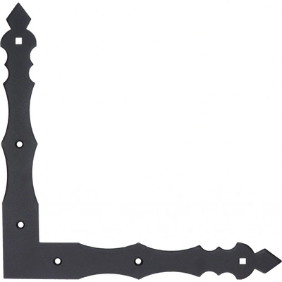 dekorativní/ozdobnýrohovník 300x300x40mm, 4.0mm, černé práškování, počet 5.0mm dier-6ks
