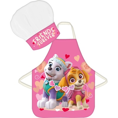 BrandMac Dětská zástěra s čepicí Paw Patrol Skye a Everest