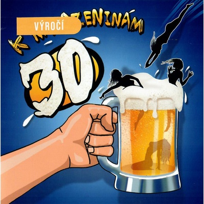 Nekupto karta Výročie 30 rokov 150 x 150 mm Narodeninové pivo