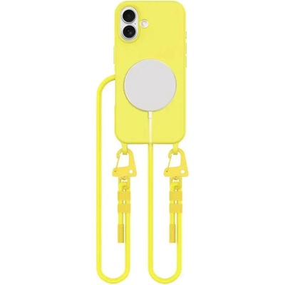 Tech-Protect Технологичен калъф Magnecklace Magsafe с ремък за iPhone 16 - жълто (5906302375912)