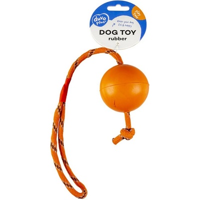 Duvo+ Lopta gumená s povrazom priemer 6 cm dĺžka 30 cm