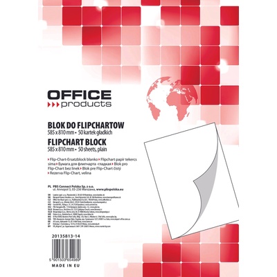 Office Products Блок с листа за флипчарт OP, 58.5х81 cm, 50л, бели (31219-А)