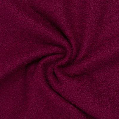 Teddy bouclé fleece - tmavá malina 639
