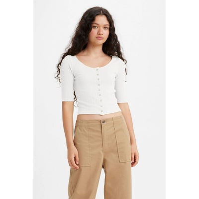 Levi's® dámske tričko Dry Goods Pointelle A4769 0001 smotanová