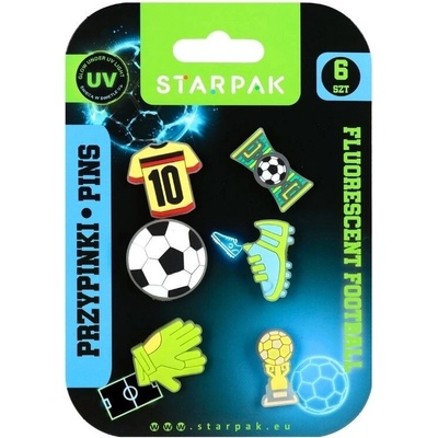 CreativeToys Gumové odznaky Football fluo 6 kusov