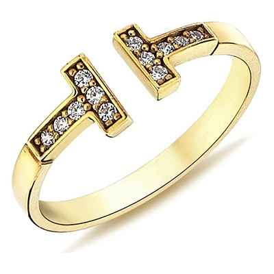 Lillian Vassago Originální zlatý prsten se zirkony LLV98-GR001 Barva zlata: Žlutá