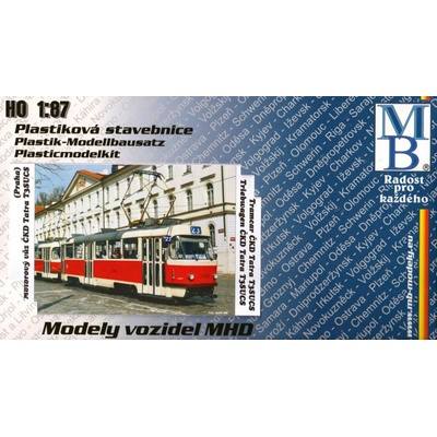 MB modely Stavebnica električky ČKD Tatra T3SUCS DP Praha retro 23 Epocha VI 1:87