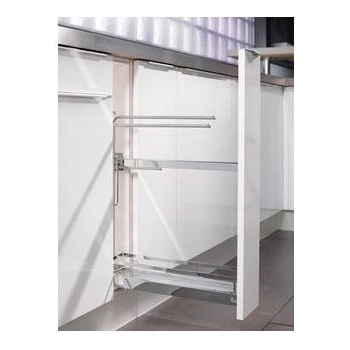 Kesseböhmer Plnovýsuvný kôš 15-3D na utierky / antracit 150 mm Univerzálne osadenie